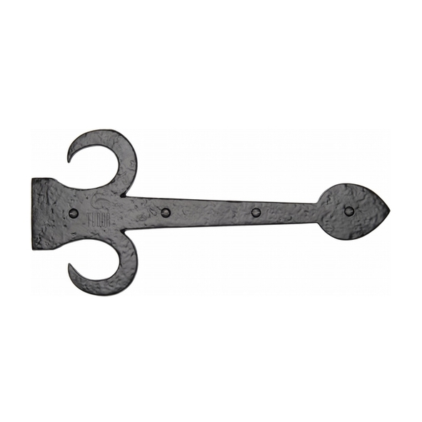 TC412 305 • 308mm • Antique Black • Heritage Brass Decorative Cast Iron Dummy Hinge Front